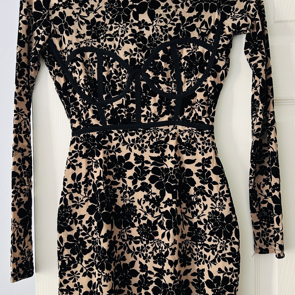 Elegant Black Floral Dress